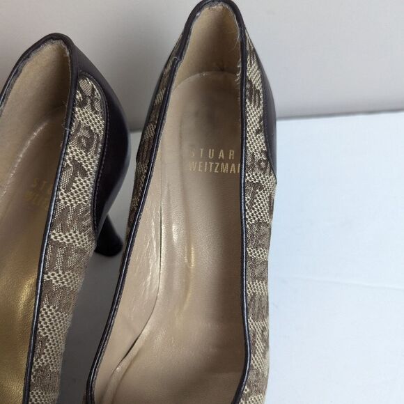 Vintage Stuart Weitzman Monogram Heels – Size 5 – 3" Heel – Rare Designer Pumps - Picture 10 of 11